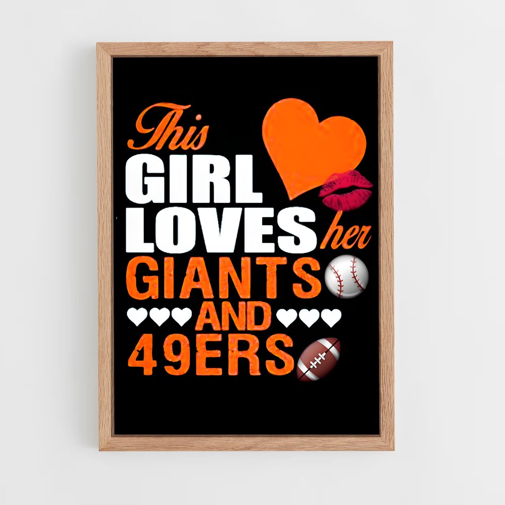 Poster Giants & Tigers Love – affiche Baseball (vue 4)